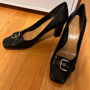 Bandolino Black Buckle Heels terrific condition!